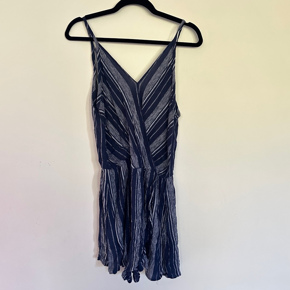 Surplice front romper